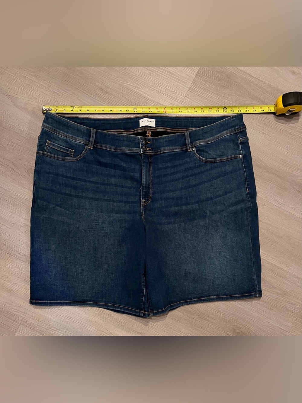 Lane Bryant Dark Blue Denim Jean Shorts